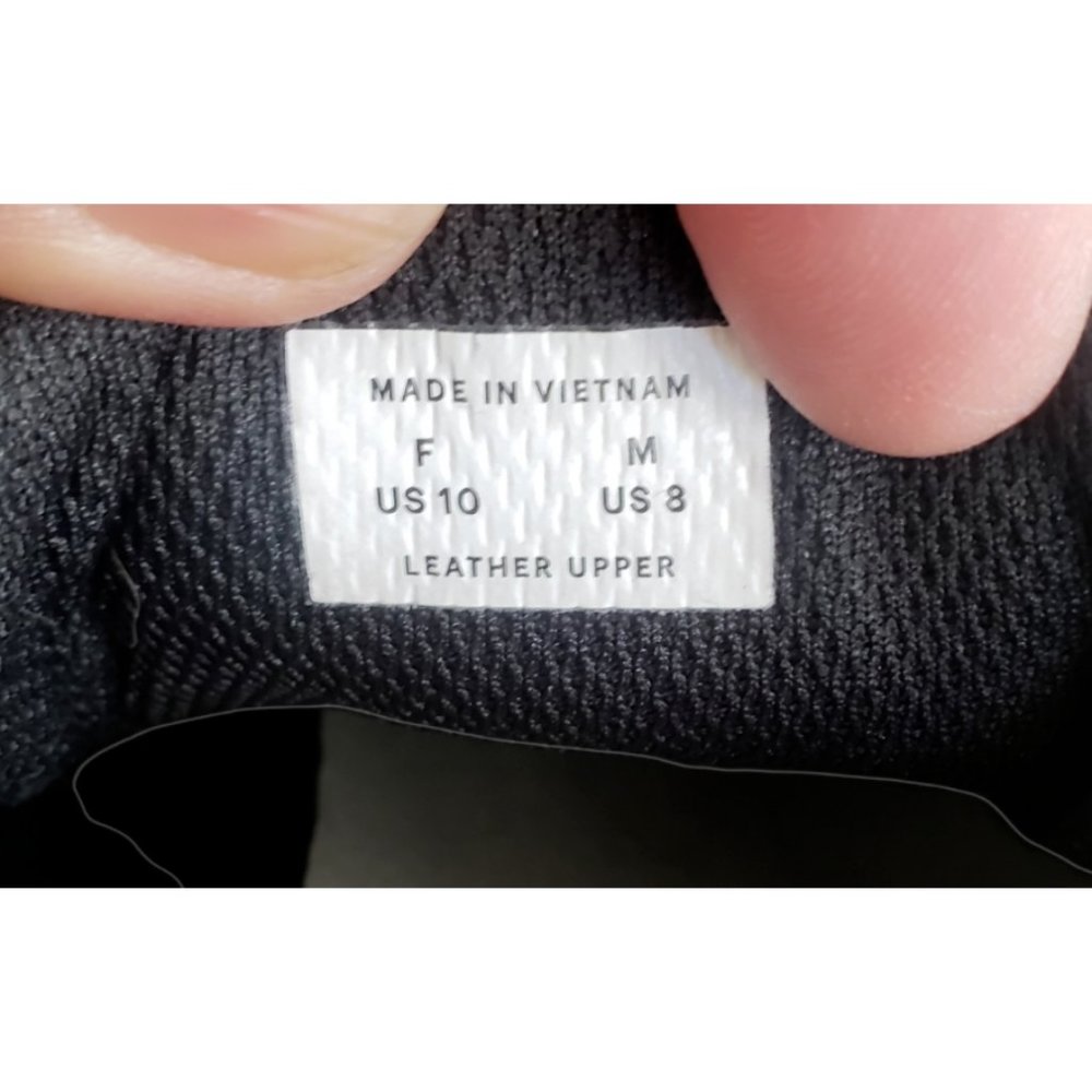 O by Everlane Black The Trainer Lace-Up Leather Sneakers  Women's Sz 10 Men's  8 - Picture 11 of 11